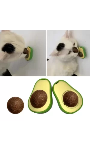 Avokado Dönen Kedi Nanesi Cat Oyun Topu Doğal Kedi Oyuncağı