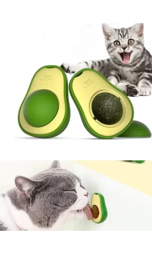 Avokado Şeklinde Catnipli Doğal Kedi Yalama Topu 6 Cm