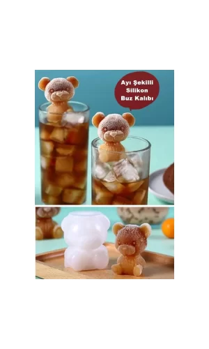 Ayı Şekilli Silikon Buz Kalıbı