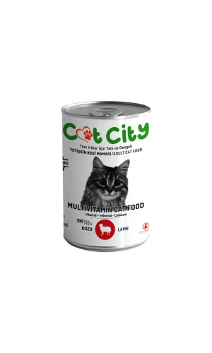 Az Tahıllı Kuzu Etli Yetişkin Kedi Konserve Yaş Mama 400 gr ( 3 Adet )