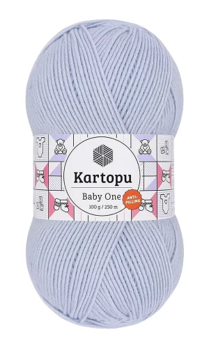 Baby One Tüylenmeyen El Örgü İpi Yünü Buz Mavi K580