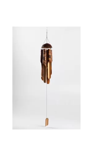 Bambu Coconat Kafalı Rüzgar Çanı 30 Cm