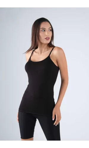 Bambu Kadın Askılı Atlet Siyah