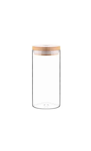 Bambu Kapaklı Cam Kavanoz Saklama Kabı 10,5x6 cm Balsa BLS-6510