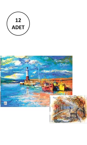 Basic 35x50 15 Yaprak Sprialli Resim Defteri