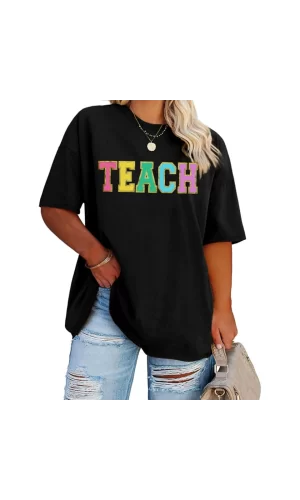 Baskılı T-shirt - Siyah