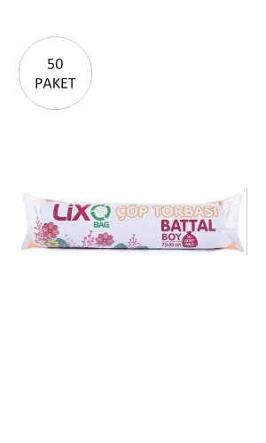 Battal Boy Çöp Torbası 75 x 90 cm 10 Lu Rulo x 50 Paket = 500 Adet (Mavi)