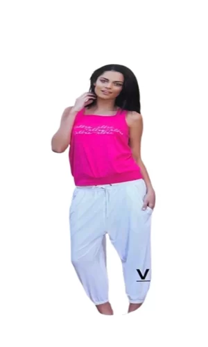 Bayan Yazlık Poly Şalvarlı Pijama 21519