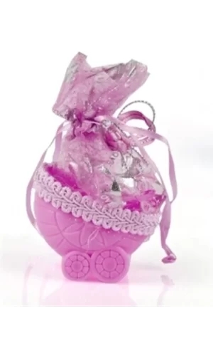 Bebek Mevlüt Şekeri - Pembe Bebek Arabası