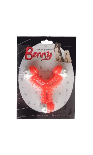 Benny Diş Kaşıma Köpek Oyuncağı Çatal 11 cm Turuncu