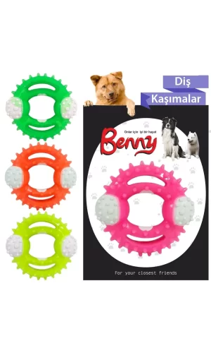 Benny Diş Kaşıma Köpek Oyuncağı Yuvarlak 9,5 cm Çeşitli Renklerde