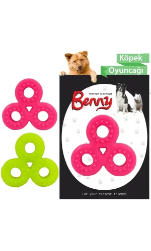Benny Köpek Oyuncağı Üçlü Halka 9 x 9 cm Çeşitli Renklerde