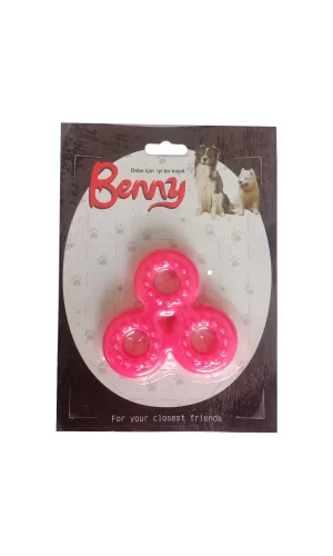 Benny Köpek Oyuncağı Üçlü Halka 9 x 9 cm Pembe