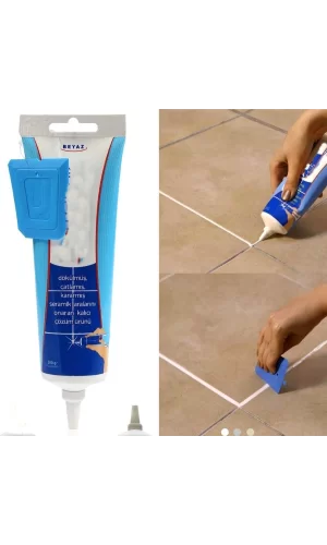Beyaz Derz Dolgusu - Lavabo Küvet Fayans Derzi Kalemi 380gr Spatula Hediyeli
