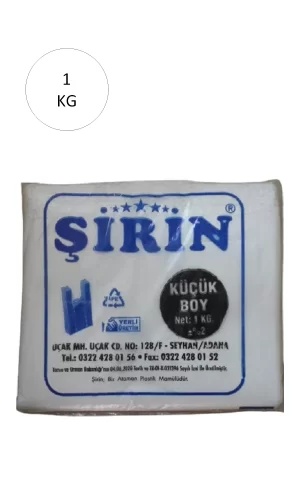 Beyaz Kalın Atlet Poşet Küçük Boy 25x45 Cm 1 Kg 1 Paket (Takriben 110 Adet)