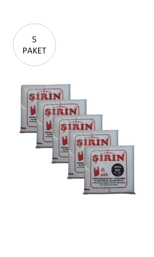 Beyaz Kalın Atlet Poşet Orta Boy 28x50 Cm 1 Kg 5 Paket (Takriben 375 Adet)