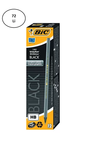 Bic Evolution Black HB Kurşun Kalem 72li