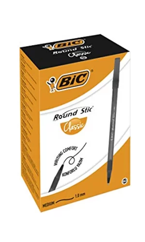 Bic Round Stick Tükenmez Kalem Siyah 60lı