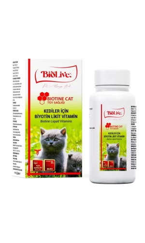 Biolive Kediler İçin Biotine Tüy Sağlığı Likit Vitamin 100ml