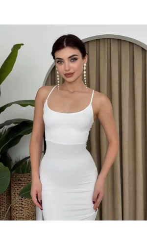 Blear Sırt Bağlamalı Elbise