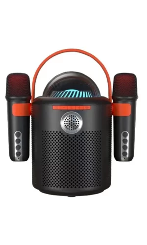 Bluetooth Aile Parti Seti Kablosuz Çift Mikrofon 6 Ses Degıstırme Siyah
