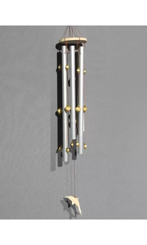 Boncuklu Metal Rüzgar Çanı 3dıarta-29