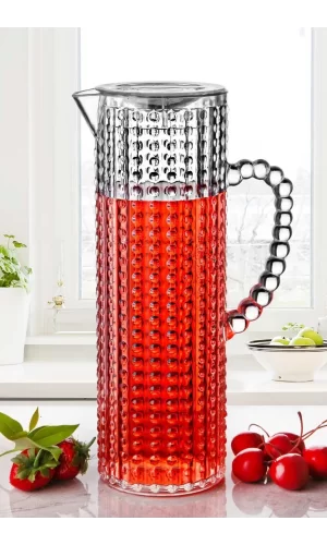 Boncuklu Şeffaf Sürahi 1,5 Lt Royaleks-82939