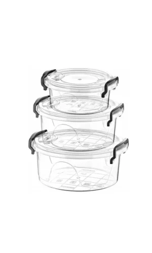 Bonny Box 3lü Yuvarlak Saklama Kabı Royaleks-82112