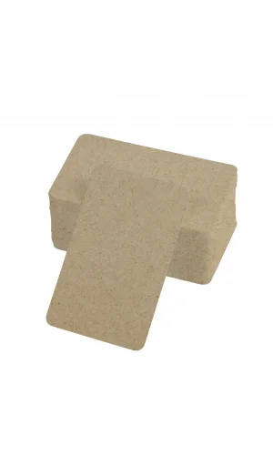 Boş Kelime Kartları 5x8 cm - 50 Adet Oval Kenarlı | Tabu & Not Kartları - Kraft