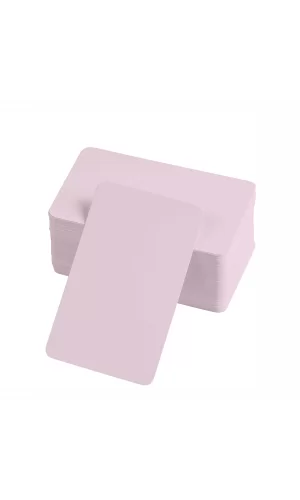 Boş Kelime Kartları 5x8 cm - 50 Adet Oval Kenarlı | Tabu & Not Kartları - Pembe
