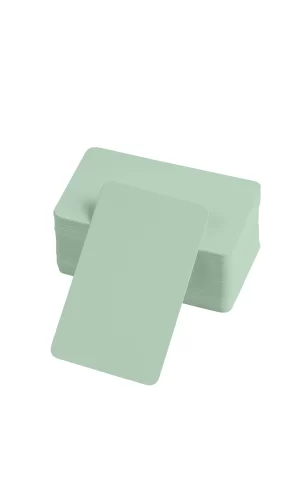 Boş Kelime Kartları 5x8 cm - 50 Adet Oval Kenarlı | Tabu & Not Kartları - Yeşil