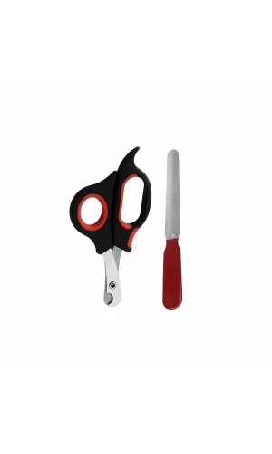 Büyük Boy Törpülü Kedi Köpek Tırnak Makası 14 cm-14 cm Kırmızı