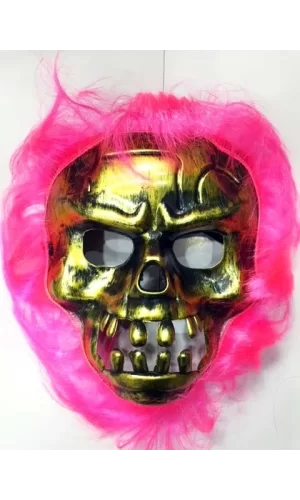 Cadılar Bayramı Pembe Saçlı Maske
