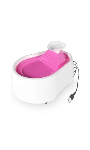 Cado Pet Kedi Köpek Su Pınarı Şelale 2 Litre - 5 volt ( usb'li ) Pembe