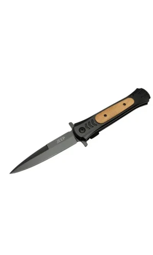 Çakı Black 22 Cm Yarı Otomatik , Kemerlikli
