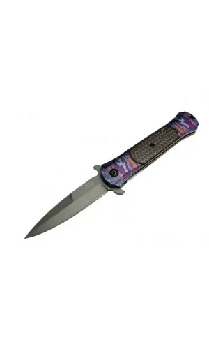 Çakı Mor 22 Cm Yarı Otomatik , Kemerlikli
