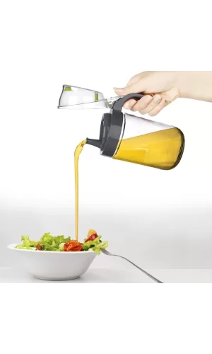 Cam Yağdanlık - Kulplu Sirkelik Sosluk 660ml