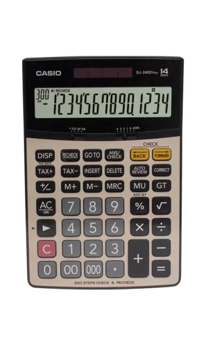 Casio Dj-240D Plus Yüzde Yapabilen İşlem Kontrollü Hesap Makinesi