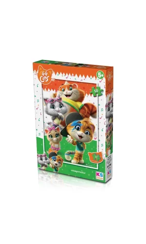 Cat 709 44 Kedi Puzzle 50 Parça - Ks Puzzle