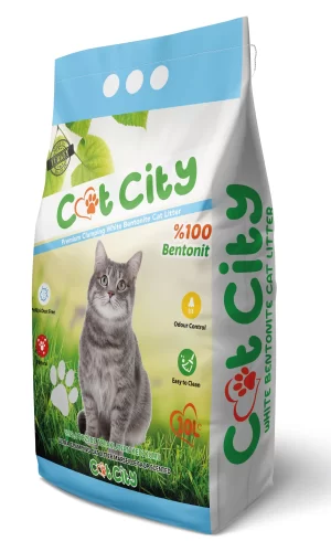 Cat City Doğal Bentonit Topaklanan Kedi Kumu 10 Lt Marsilya Sabunlu