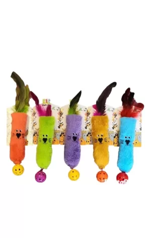 Catnipli Peluş Kedi Köpek Oyuncağı 7 x 23 cm Çeşitli Renklerde