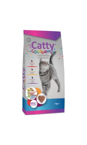 Catty Color Mix Tavuklu Yetişkin Kedi Maması 1 Kg