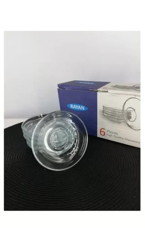 Çay Tabağı 6lı Underline Cam Royaleks-RYG3009