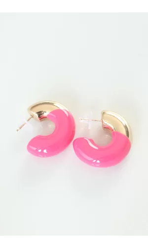 CCB Pembe Gold Çift Renk Küpe