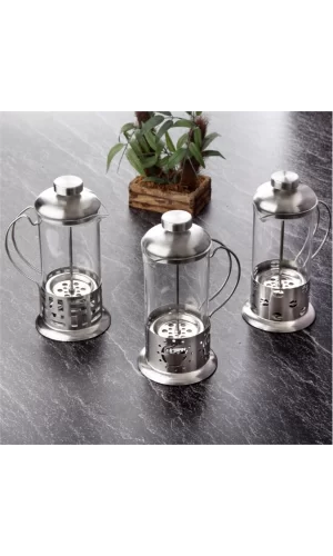 Çelik Kulplu Cam French Press - 350 ml