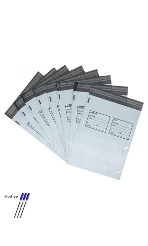 Cepli Küçük Boy Kargo Poşeti 24x30+5 cm - 100 Adet (40+40=80 Mikron)
