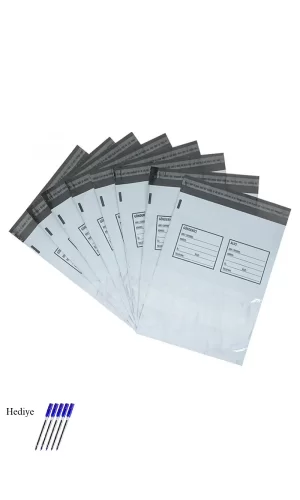 Cepli Küçük Boy Kargo Poşeti 24x30+5 cm - 300 Adet (40+40=80 Mikron)