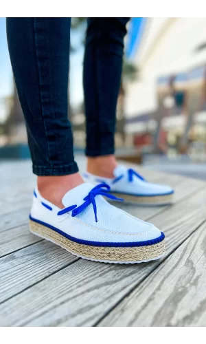 CH311 Espadril Erkek Ayakkabı BEYAZ / SAX MAVI
