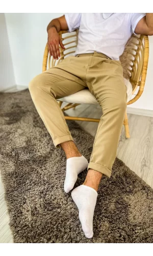 Chekcich Jogger Pantolon BEJ