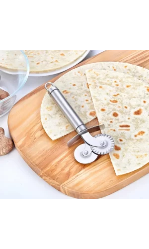 Çift Başlıklı Pizza Hamur Bıçağı